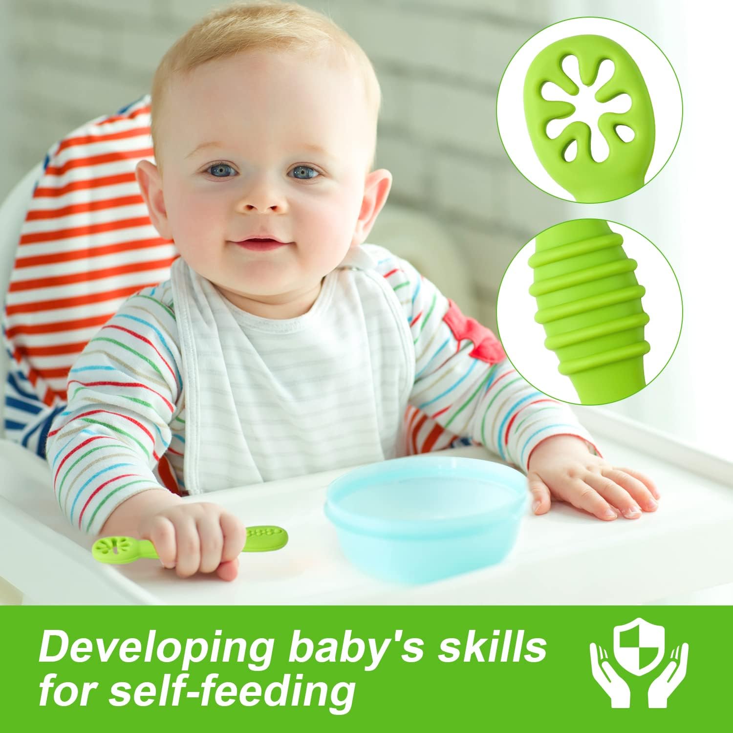 2PCS/Set Silicone Baby Spoons  - đánh giá và giá Baby Led Weaning Set