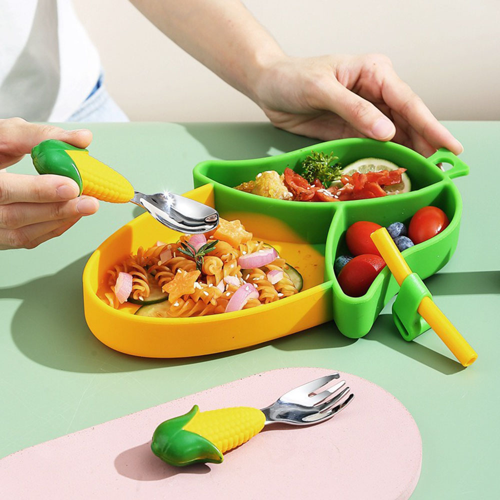 Brand New Cute Cartoon Silicon - đánh giá và giá Baby Led Weaning Set