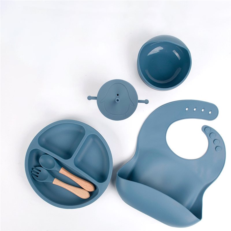B05C-Baby Plates Silicone Baby - đánh giá và giá Baby Led Weaning Set