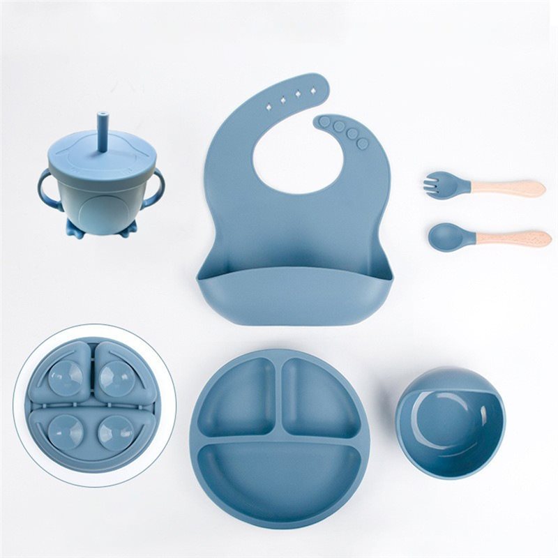 B05C-Baby Plates Silicone Baby - đánh giá và giá Baby Led Weaning Set