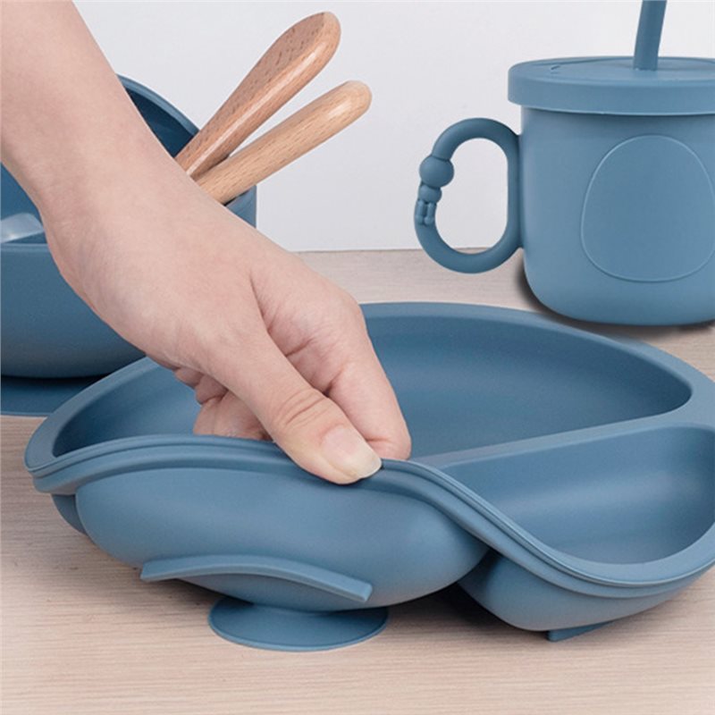 B05C-Baby Plates Silicone Baby - đánh giá và giá Baby Led Weaning Set