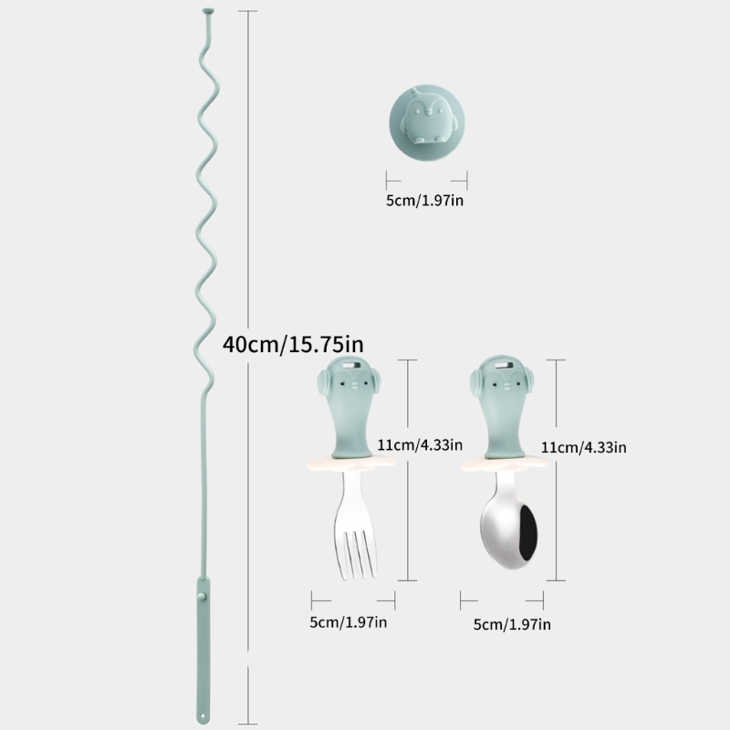 Bộ thìa tập ăn dặm có dây đai  - đánh giá và giá Baby Led Weaning Set