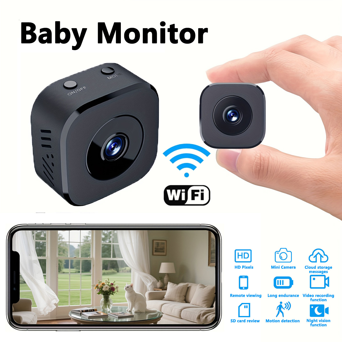 1080P HD Mini WiFi Camera Indo - đánh giá và giá Baby Monitor Sensor