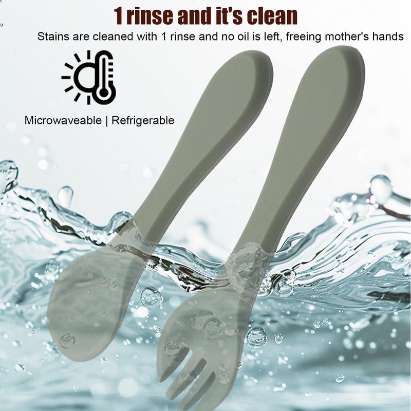 Toddler Eating Utensils 4 piec - đánh giá và giá Baby Led Weaning Set