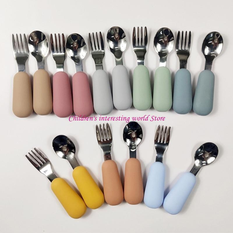 Baby Fork & Spoon Set 2PCs Tra - đánh giá và giá Baby Led Weaning Set