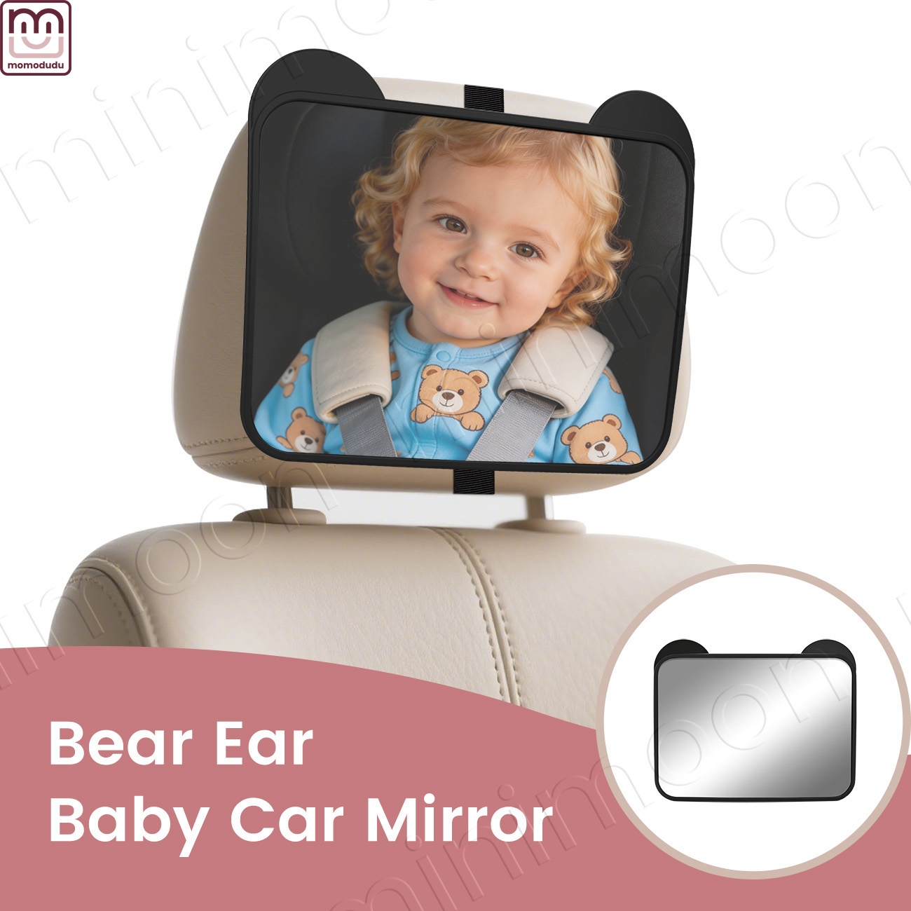 Cute Bear-Ear Car Seat Mirror, - đánh giá và giá Baby Monitor Sensor