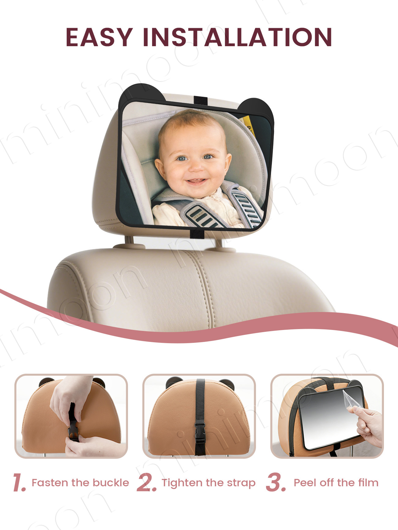Cute Bear-Ear Car Seat Mirror, - đánh giá và giá Baby Monitor Sensor