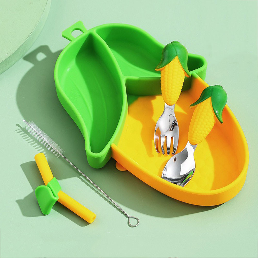 Brand New Cute Cartoon Silicon - đánh giá và giá Baby Led Weaning Set